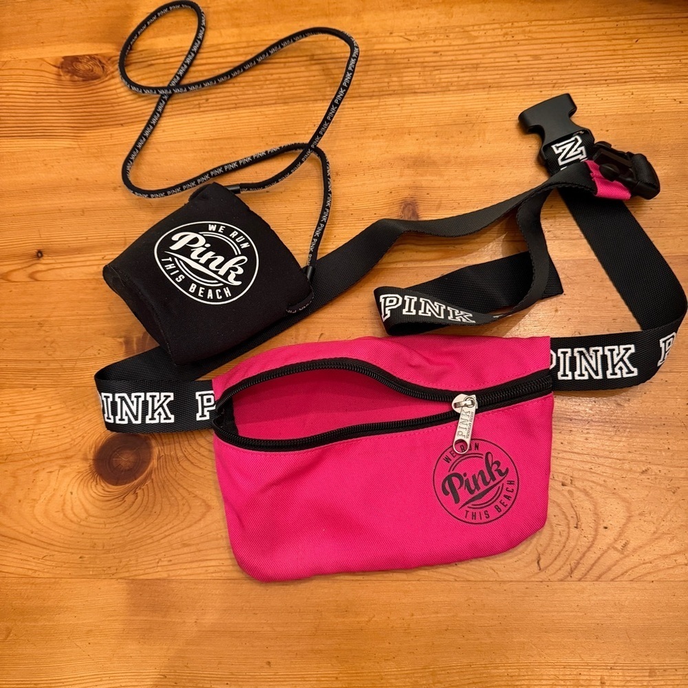 Victoria's Secret PINK Belt Bag Fanny Pack In Hot Pink Victoria Secret koozie